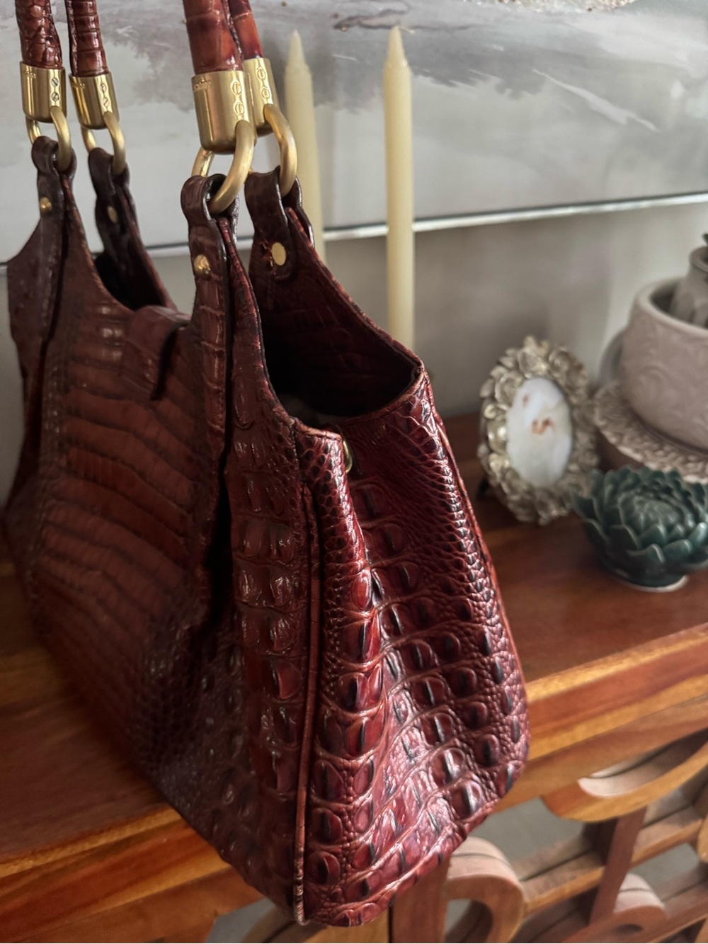 Brahmin Celia Bag Women's Alligator Purse Handbag - Picture 6 of 9
